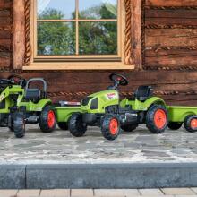 FALK Green Pedal Claas Tractor kple Trailer + Dzo tso Ƒe 2 Vi.