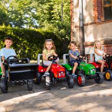 FALK Dzĩ Supercharger Pedal Tractor kple Trailer tso Ƒe 3