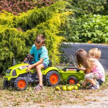 FALK Claas Green Pedal Tractor kple Dzo kple Trailer tso Ƒe 2 Vi.