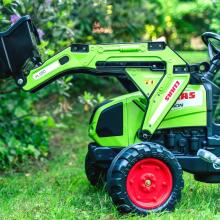 FALK Pedal Tractor kple Bucket kple Trailer Green CLAAS tso Ƒe 3