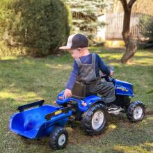 FALK New Holland Gã Pedal Tractor kple Trailer + Ʋuʋu Hood tso ƒe 2