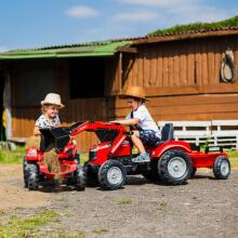 FALK Massey Ferguson Red Pedal Tractor kple Trailer tso Ƒe 3