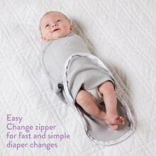 Summer Infant Luxe With Easy Change Zebra Art.55146  SwaddleMe Хлопковая пелёнка для комфортного сна, пеленания 3,2 кг до 6,4 кг.