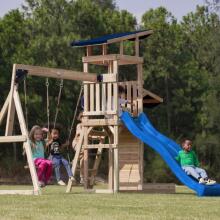 AXI Ati Gã Fefewɔƒe Swings Slide Tower + Sandbox