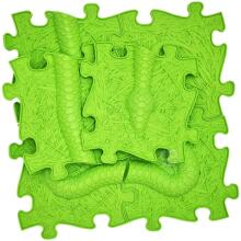 WOOPIE Sensory Mat Ƒumeŋutinunya ƒe Puzzle Da Green 6 pcs.