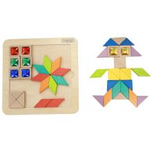 MASTERKIDZ Puzzle Mosaic Nusɔsrɔ̃ Amadedewo Kple Nɔnɔmewo Tangram Montessori