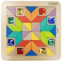 MASTERKIDZ Puzzle Mosaic Nusɔsrɔ̃ Amadedewo Kple Nɔnɔmewo Tangram Montessori