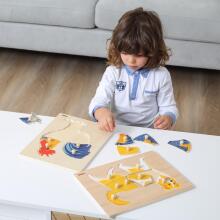 VIGA Ati Montessori Puzzle Koklozi kple Pins