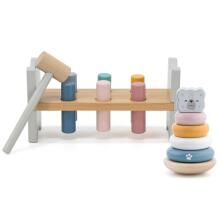 VIGA PolarB Ðo Ati Piramid + Punch kple Hammer Polar Bear Montessori
