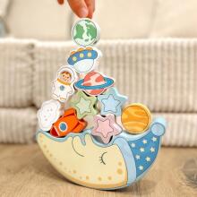 TOOKY TOY Xexeame Katã ƒe Alɔ̃dɔdɔ Ɣleti Dadasɔ Ati Puzzle Threading Montessori Space