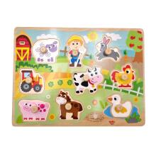 WOOPIE GREEN Ati Montessori Puzzle Agble si me Pin siwo sɔ kple wo nɔewo le