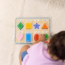 Melissa & Doug Shapes Wooden Art.249866 Montessori puidust puslelaud