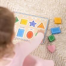 Melissa & Doug Shapes Wooden Art.249866 Montessori puidust puslelaud