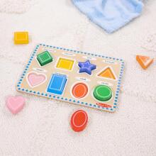 Melissa & Doug Shapes Wooden Art.249866 Montessori puidust puslelaud