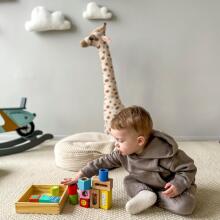 TOOKY TOY Ati Aɖaka Sensory Blocks Multifunctional Puzzle Nɔnɔmewo Gbeɖiɖi Kaka 12 pcs.