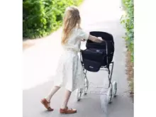 Arrue Katia Jr. Art.250606 Navy  Large classic doll stroller with bag