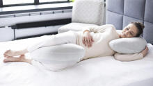 La Bebe™ Maternity Pillow Sì - Duo Art.246544 Linen fabric. Multifunctional maternity pillow with memory foam filling