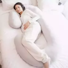 La Bebe™ Maternity Pillow Sì - Duo Art.246511 Linen fabric. Multifunctional maternity pillow with memory foam filling
