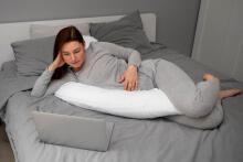 La Bebe™ Maternity Pillow Sì - Duo Art.291147 Linen fabric. Multifunctional maternity pillow for pregnancy and breastfeeding