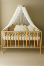 La Bebe™ Canopy Universal Art.252197 White Universal Canopy / Mosquito Net for Baby Cot or Cradle 150х150 см