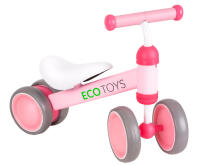Tasakaaluratas, treeningratas, mini ratas lastele, roosa ECOTOYS
