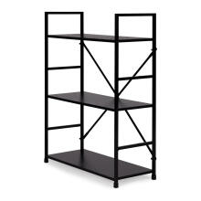 Puitraamatukapp metallraamiga lai LOFT, 3 riiulit ModernHome