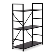 Puitraamatukapp metallraamiga lai LOFT, 3 riiulit ModernHome
