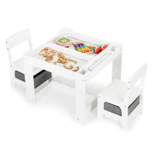 Laste komplekt, puidust laud ja toolid, ECOTOYS