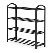 Metallkingad, 4 riiulit, 12 paari kingi, must ModernHome