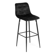 Baaritool kõrge tool jalatoe samet must ModernHome