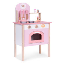 Laste roosa köök 8 tarvikuga ahi kraan valamu ECOTOYS
