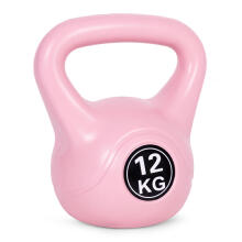 Kettlebell 12 kg for exercise, dumbbell, weight ball, fitness load, pink, ModernHome