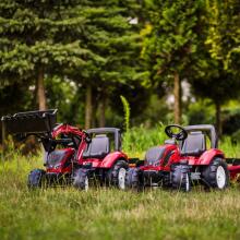 FALK Pedali Traktor Valtra Burgundia Kaarte ja Ämbri 3-aastastele