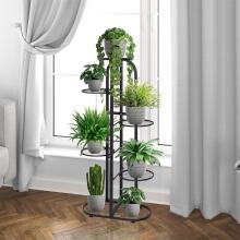 Kaasaegne metallist lillealune 6 tasandit must