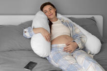 La Bebe™ Rich Satin Nursing Maternity Pillow Art.15686  30x104 cm
