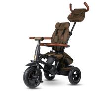Bebe Basic Rito Deluxe Art.254139 Brown Laste kolmerattaline lenkstangiga, katuse ja täispuhutavate ratastega