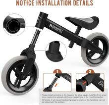 Mncylion Balance Bike Bobike Art.255175 Green Children's bicycle - runner with metal frame