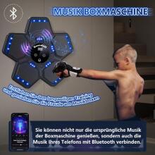 Music Boxing Machine Art.255571 Musical boxing trainer for kids and adults, wall-mounted boxing pad with Bluetooth and gloves