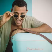 Polarbox Cool Box Retro Cooler Art.255940 Pop Yellow Camping Refrigerator 12L