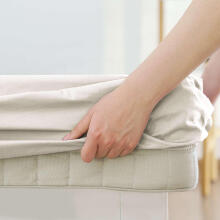 La Bebe™ Cotton 89x38+5 cm Art. 24440 White cotton fitted sheet