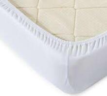 La Bebe™ Cotton 89x38+5 cm Art. 24440 White cotton fitted sheet