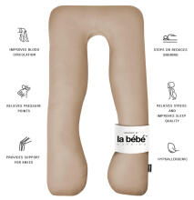 La Bebe™ Cushy Maternity Pillow Art.91911 Beige caramel