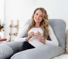 La Bebe™ Cushy Maternity Pillow Art.91919  Light Grey