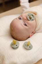 Bibs Studio Colour Round Art.257318 Blue Petrol  Pacifier, 100% natural  6-18  (2pcs)