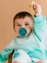 Bibs Studio Colour Round Art.257319 Woodhuck  Pacifier, 100% natural  0-6  (2pcs)