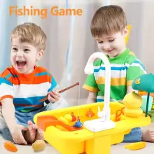 Play Sink Toy Art.257369 Yellow Köögivalamu koos tarvikutega