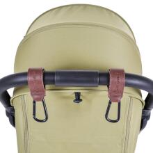 Mini Baby Stroller Hookey Art.257778 Dark Brown Konksud jalutuskäru käepidemetele