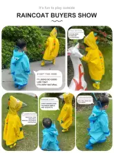 Kids Soft Raincoat Dino Art.258547 Blue  Rain-Coat