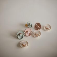 Frigg Daisy Round Latex Art.100458 Baby Pink/Soft lilac Pacifier (nipple) made of 100% natural rubber 0-6 months (2 pcs.)