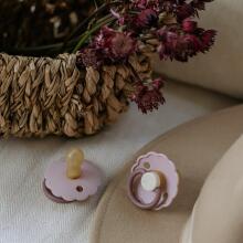 Frigg Daisy Round Latex Art.76221486 Aurora/Croissant  Pacifier (nipple) made of 100% natural rubber 0-6 months (2 pcs.)